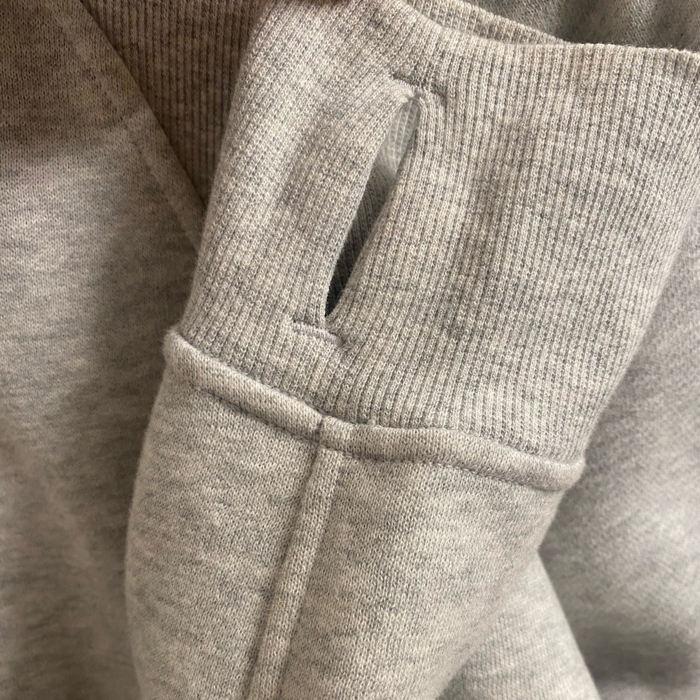 Lululemon Athletica Light Gray Scooba Half Zip Hoodie Long Sleeve - Picture 4 of 13